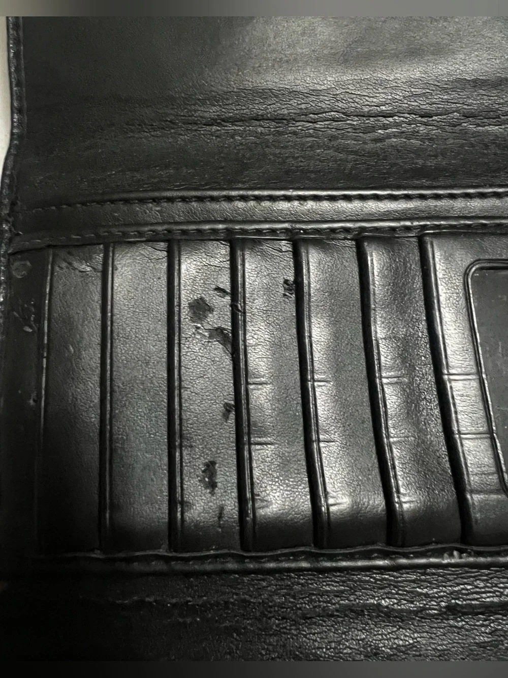 Coach Ashley Leather Wallet Pleated Flap  Silver Logo Wear To Interior SEE PICS